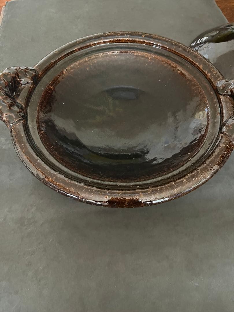 土楽窯　黒鍋　尺2寸（5〜6人用）