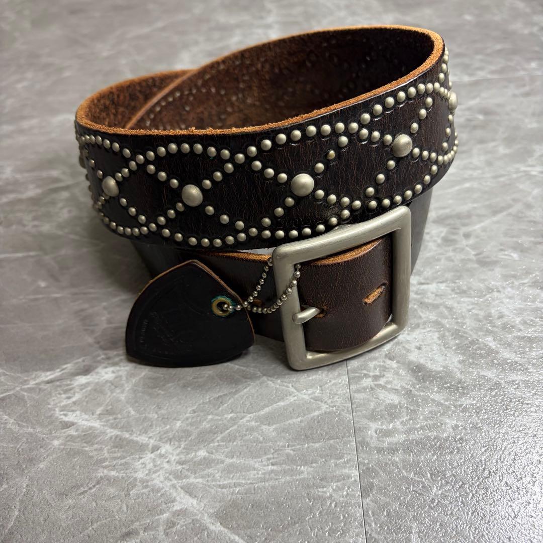 HTC ベルト　スタッズベルト　レザー　アメカジ