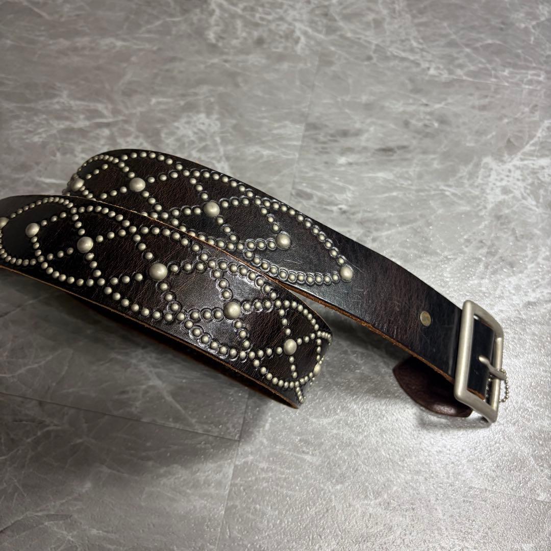 HTC ベルト　スタッズベルト　レザー　アメカジ