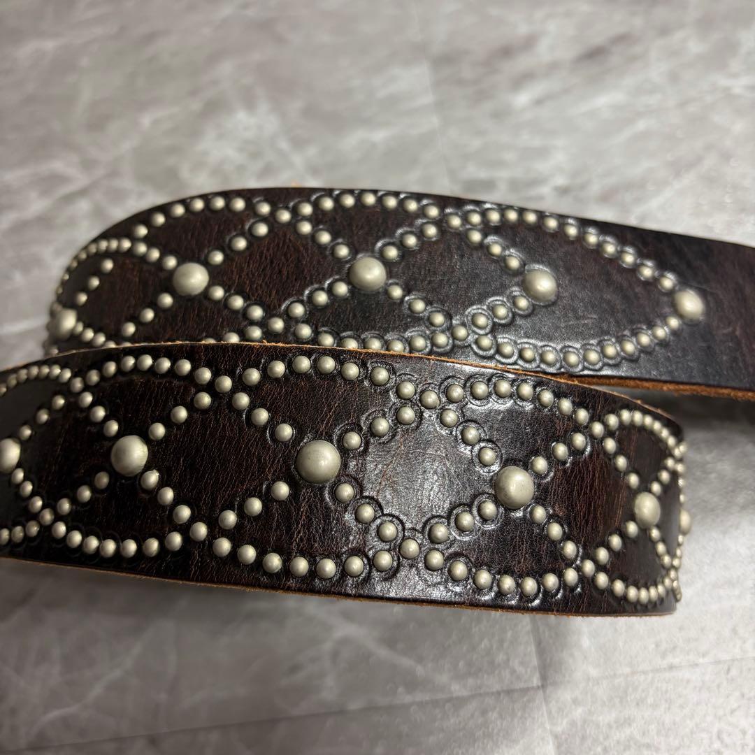 HTC ベルト　スタッズベルト　レザー　アメカジ