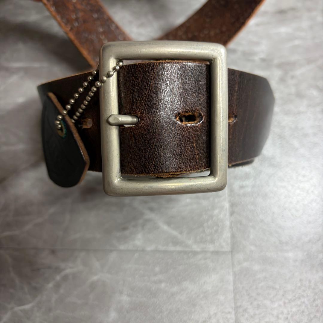 HTC ベルト　スタッズベルト　レザー　アメカジ