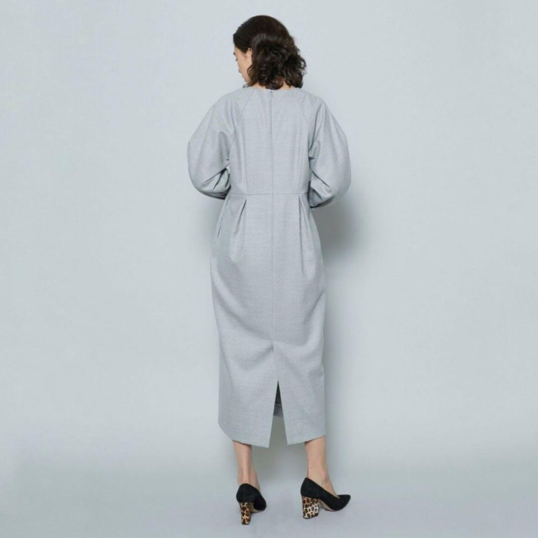 美品　MOGA 17号 大きいサイズ ウォッシャブルサキソニーマキシワンピース