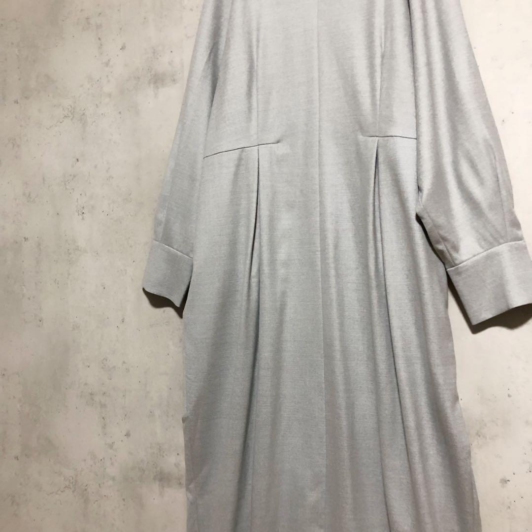 美品　MOGA 17号 大きいサイズ ウォッシャブルサキソニーマキシワンピース