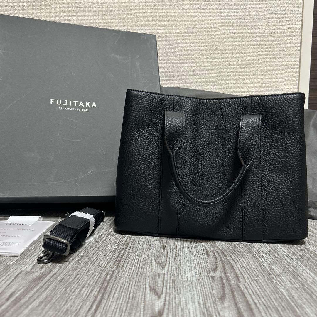 FUJITAKA 日本製　2wayレザートートバッグ　スモール