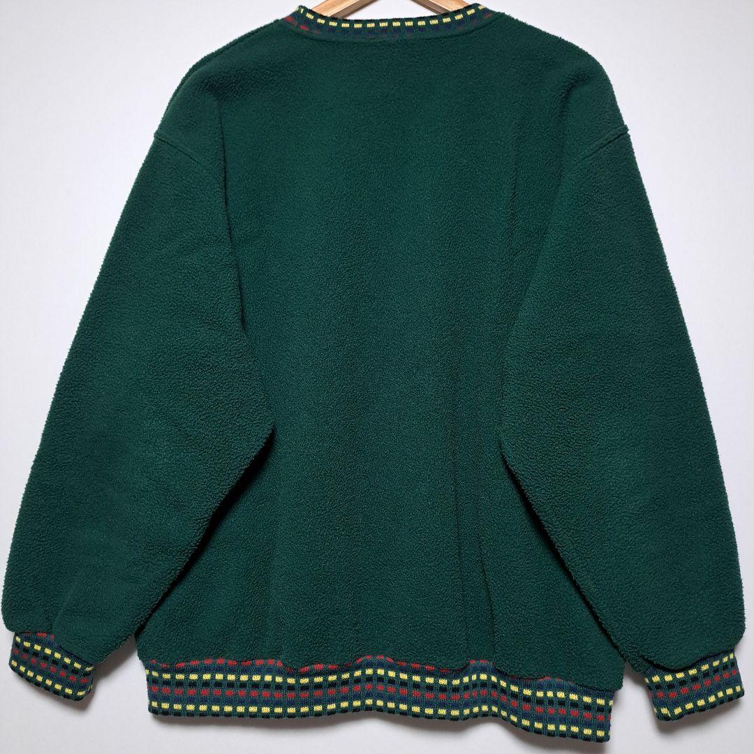 レア！イタリア製 90s イヴサンローラン 刺繍ロゴ フリース トレーナー