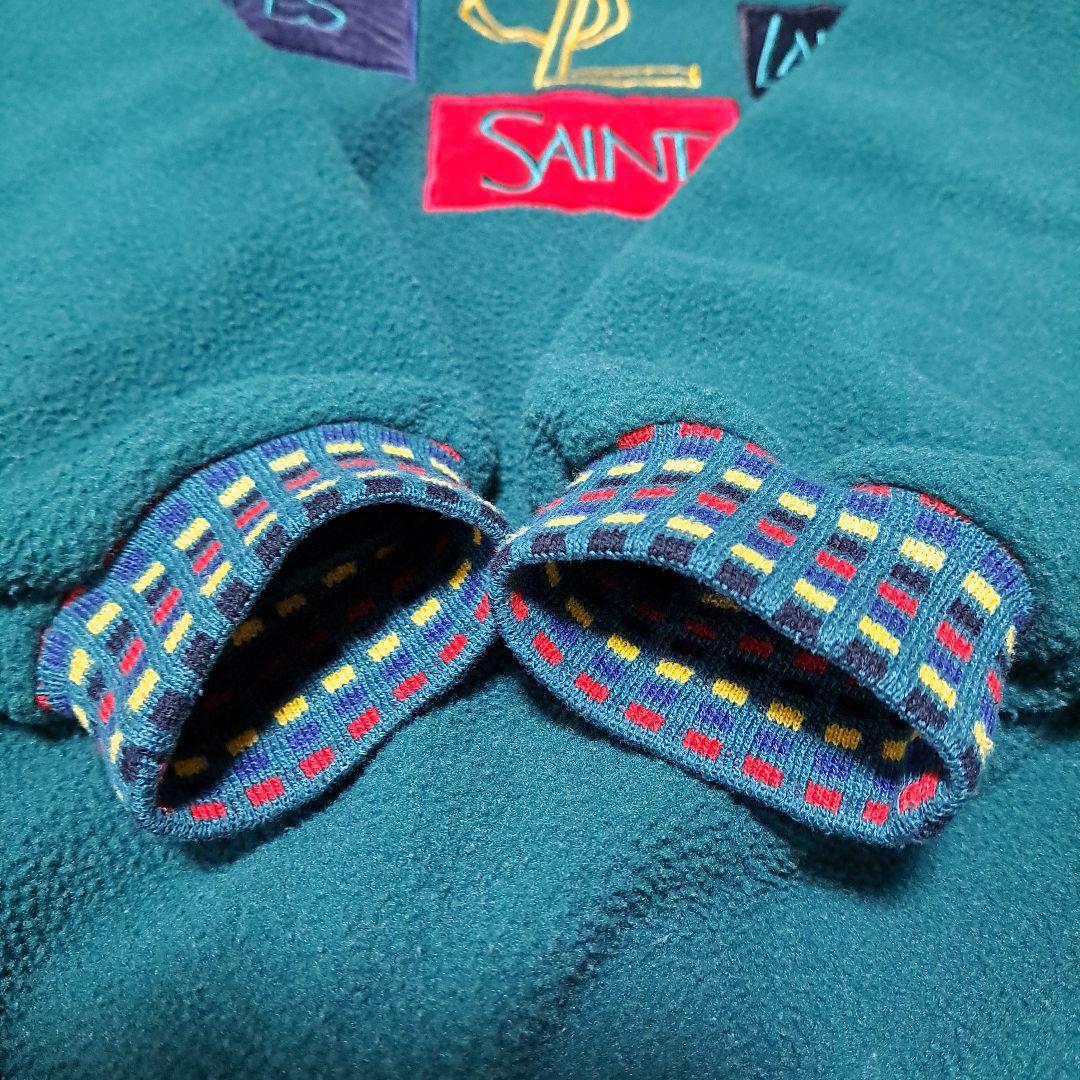 レア！イタリア製 90s イヴサンローラン 刺繍ロゴ フリース トレーナー