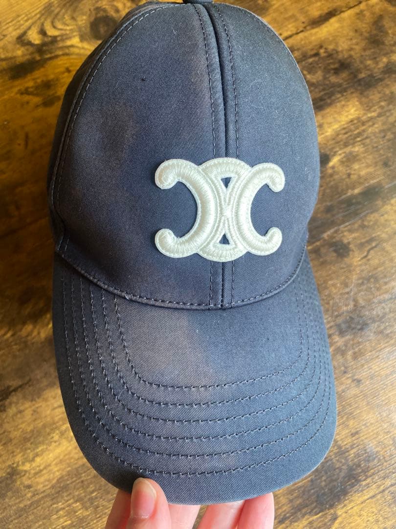 正規品　ジャンク品　セリーヌCELINE キャップ黒S