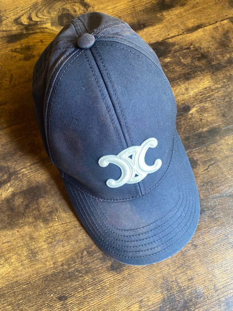 正規品　ジャンク品　セリーヌCELINE キャップ黒S