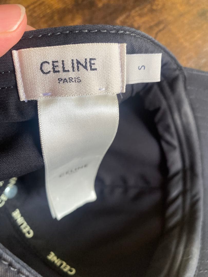 正規品　ジャンク品　セリーヌCELINE キャップ黒S