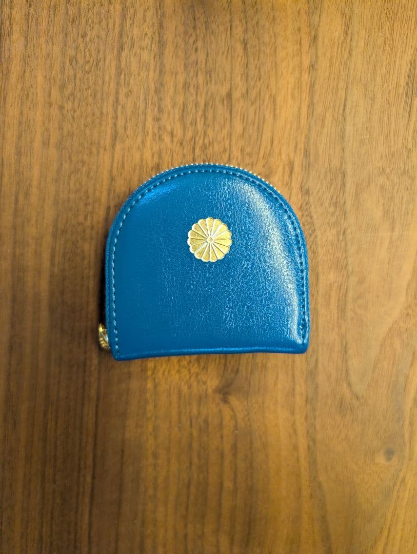 【皇居限定】馬蹄型小銭入 青色 財布