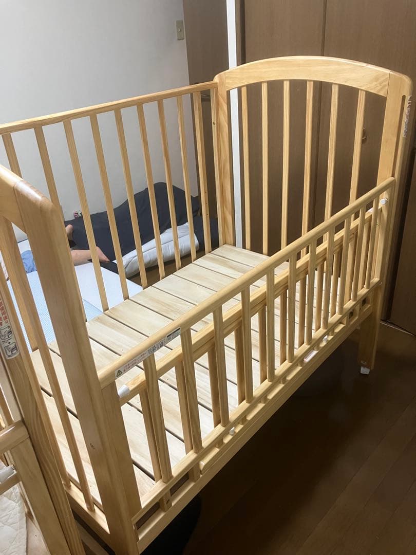 katoji ハイポジションベビーベッド アーチ　ナチュラル　レギュラー