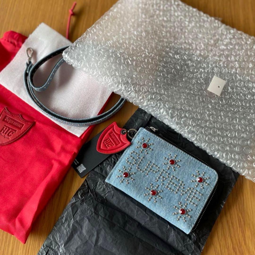 小物 Supreme HTC Studded Wallet denim