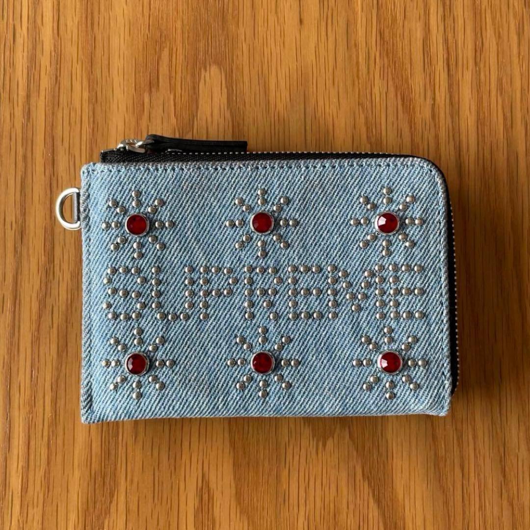 小物 Supreme HTC Studded Wallet denim