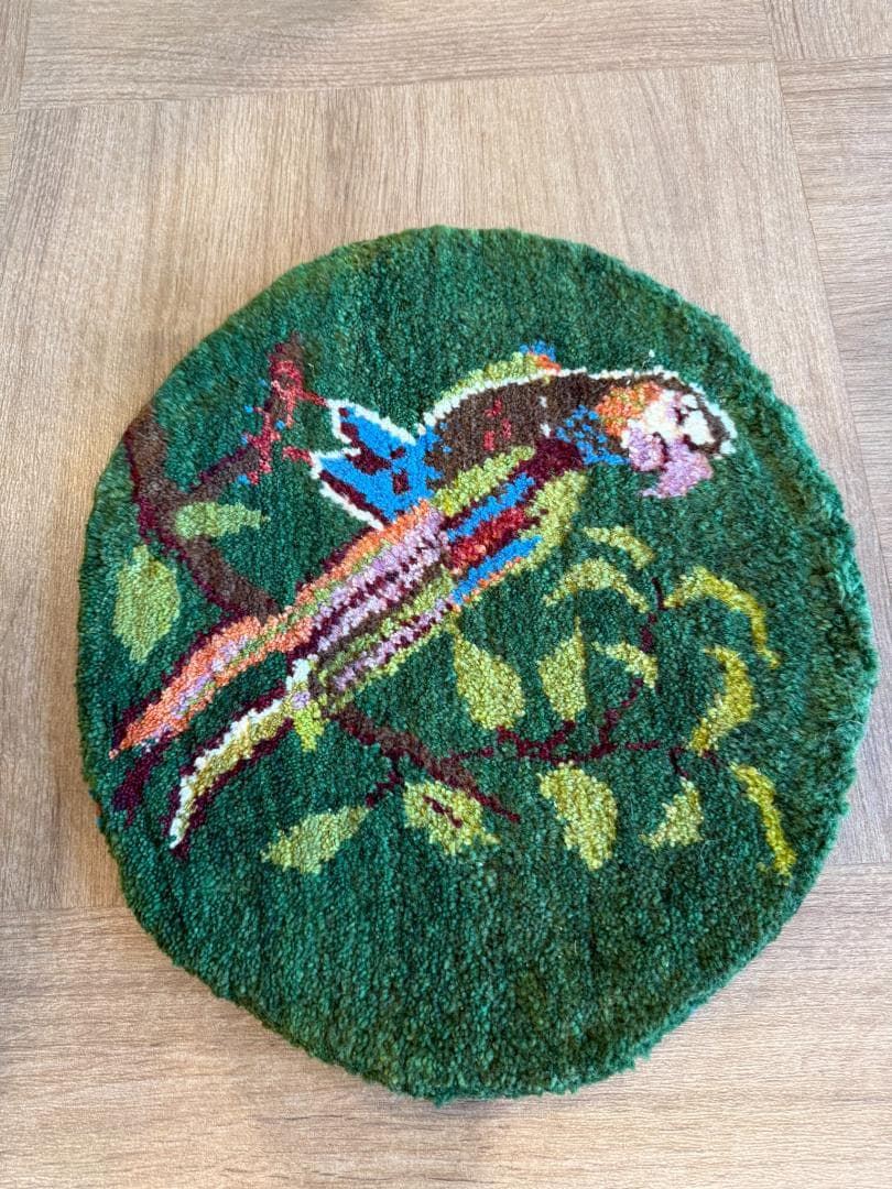 ペルシャギャッベ (ギャベ) チェアマット 46x40丸 ギャッベ ラグ