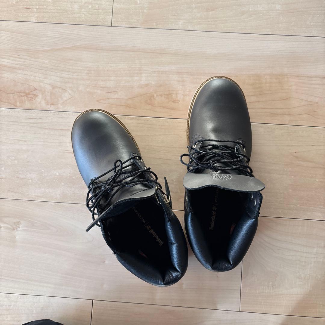 美品❗️Timberland ティンバーランド　ブラック ワークブーツ　23.5