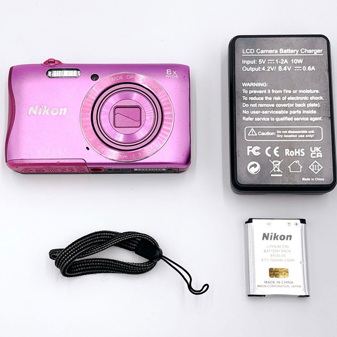 Nikon ニコン COOLPIX S3700 サクラピンク デジカメ WiFi