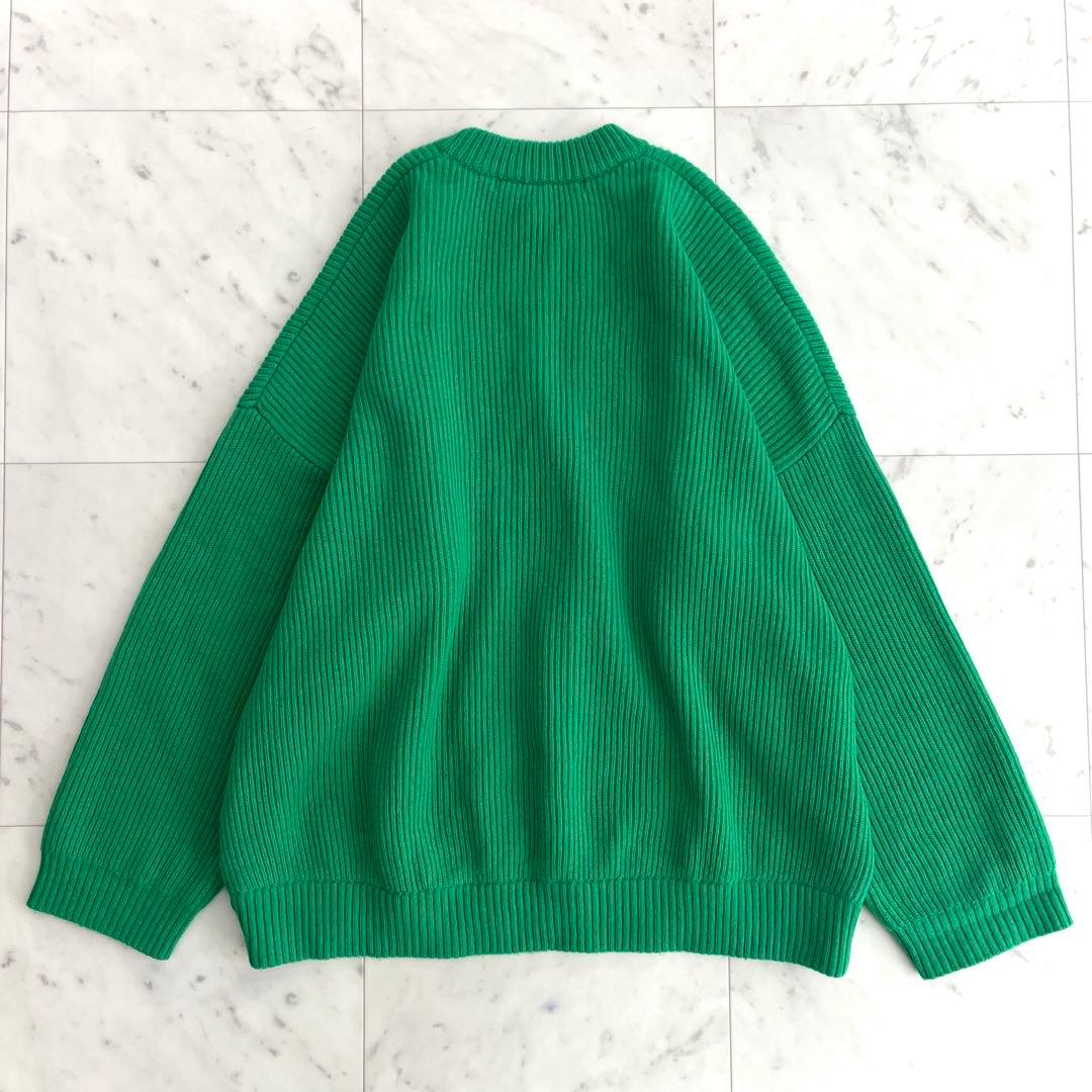 フレームワーク ニット セーター ウール カシミヤ 畔編み リブ編み グリーン