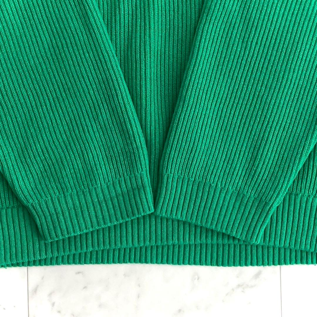 フレームワーク ニット セーター ウール カシミヤ 畔編み リブ編み グリーン