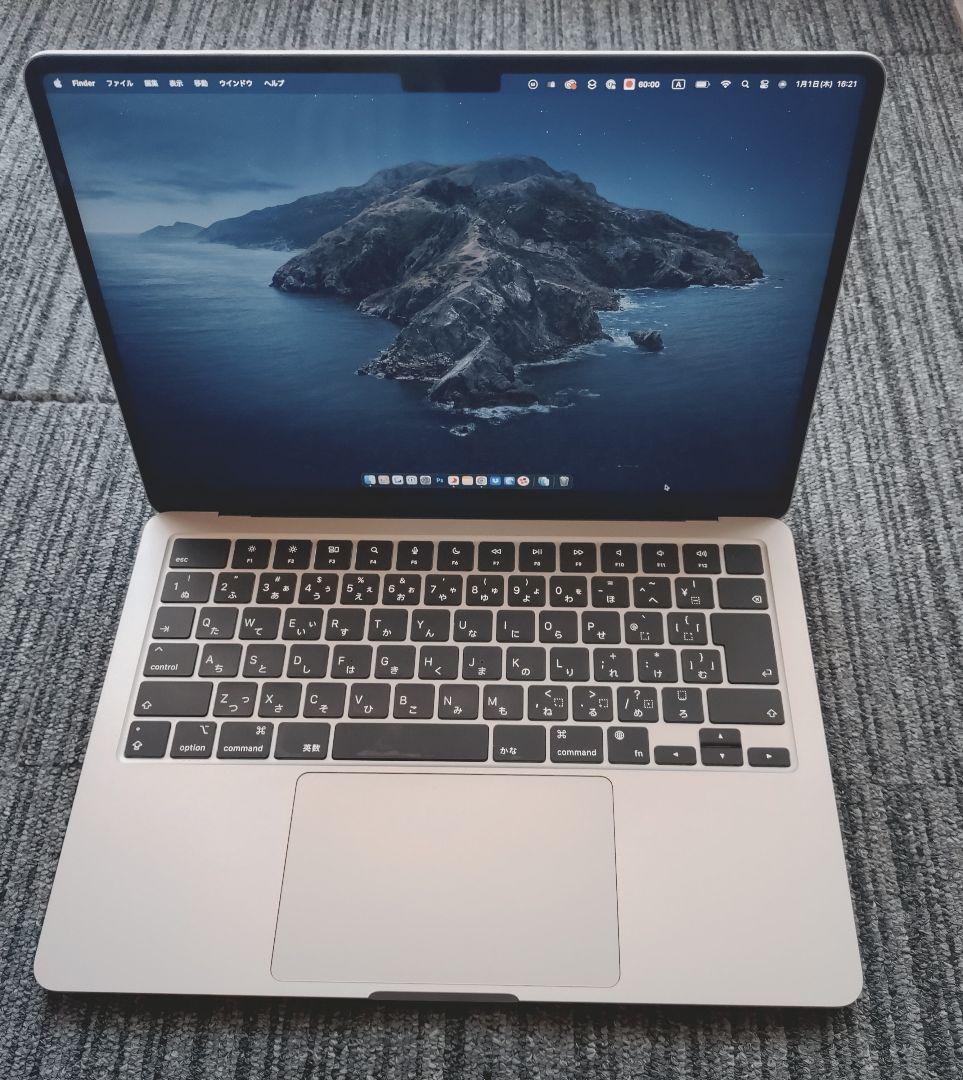 MacBookAir M2 13.6インチ メモリ24GB/SSD 1TB