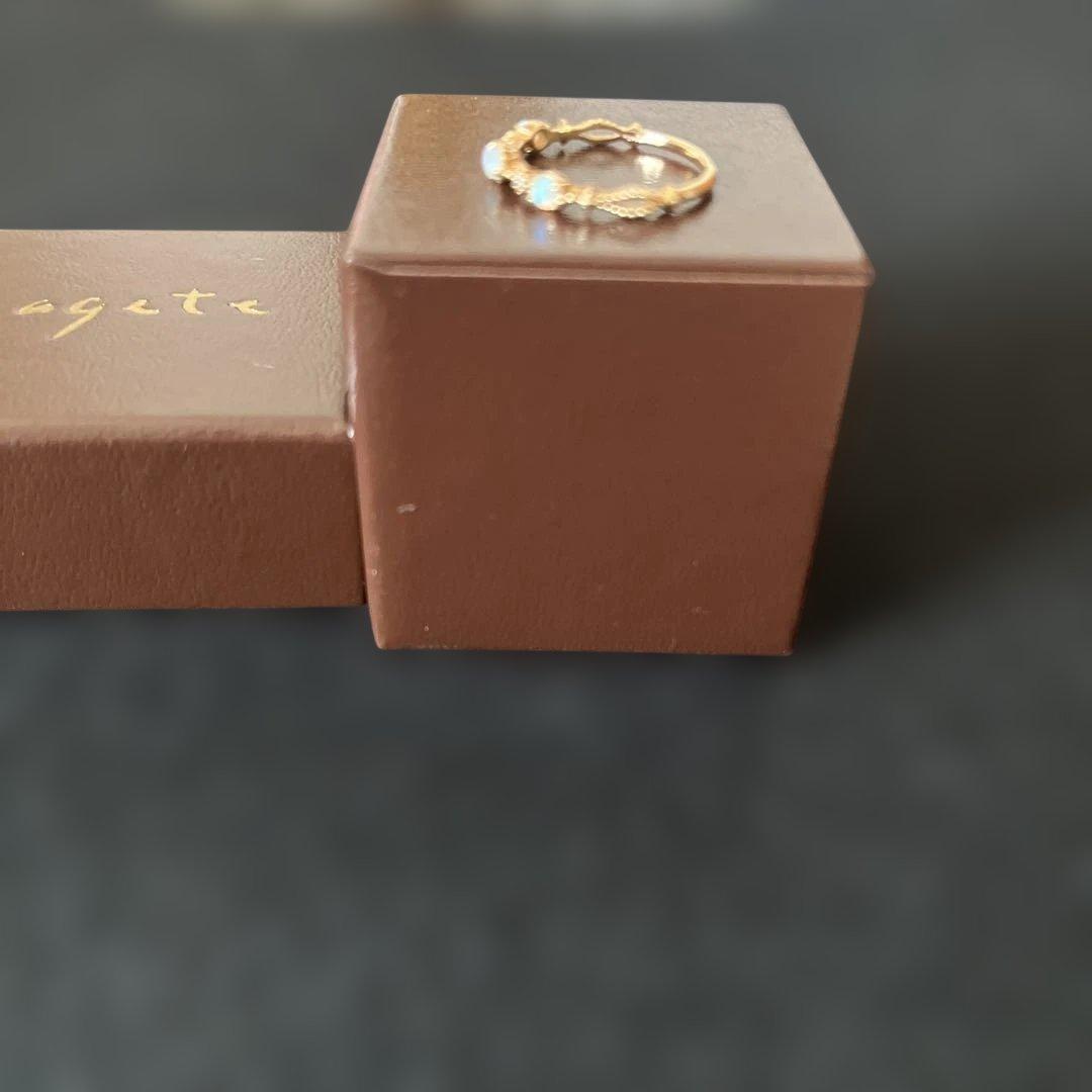 agete オパールダイヤリング K10 サイズ9号