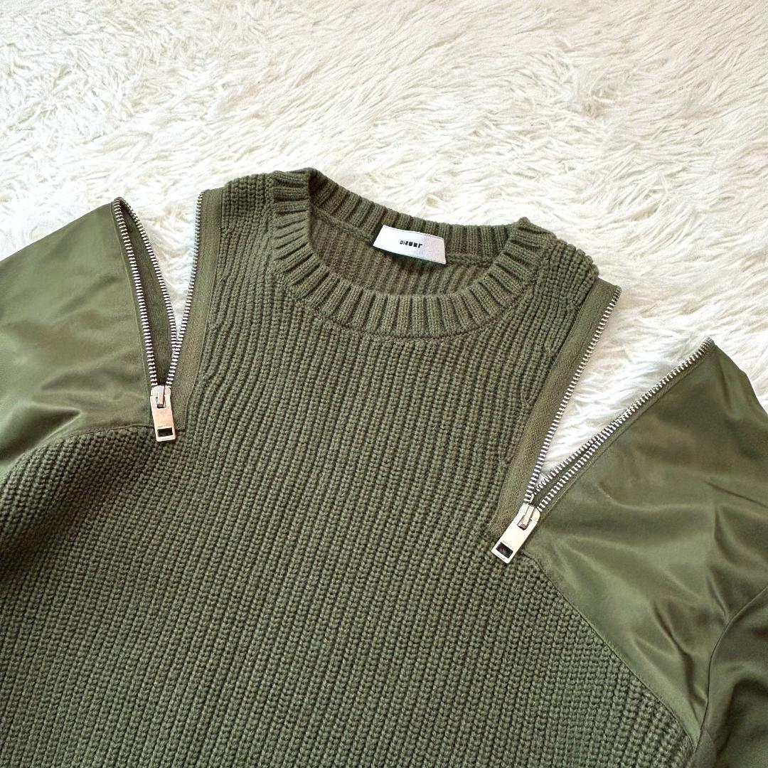 【極美品】DIESEL 2way 肩ジップ MA-1ドッキングニットワンピ