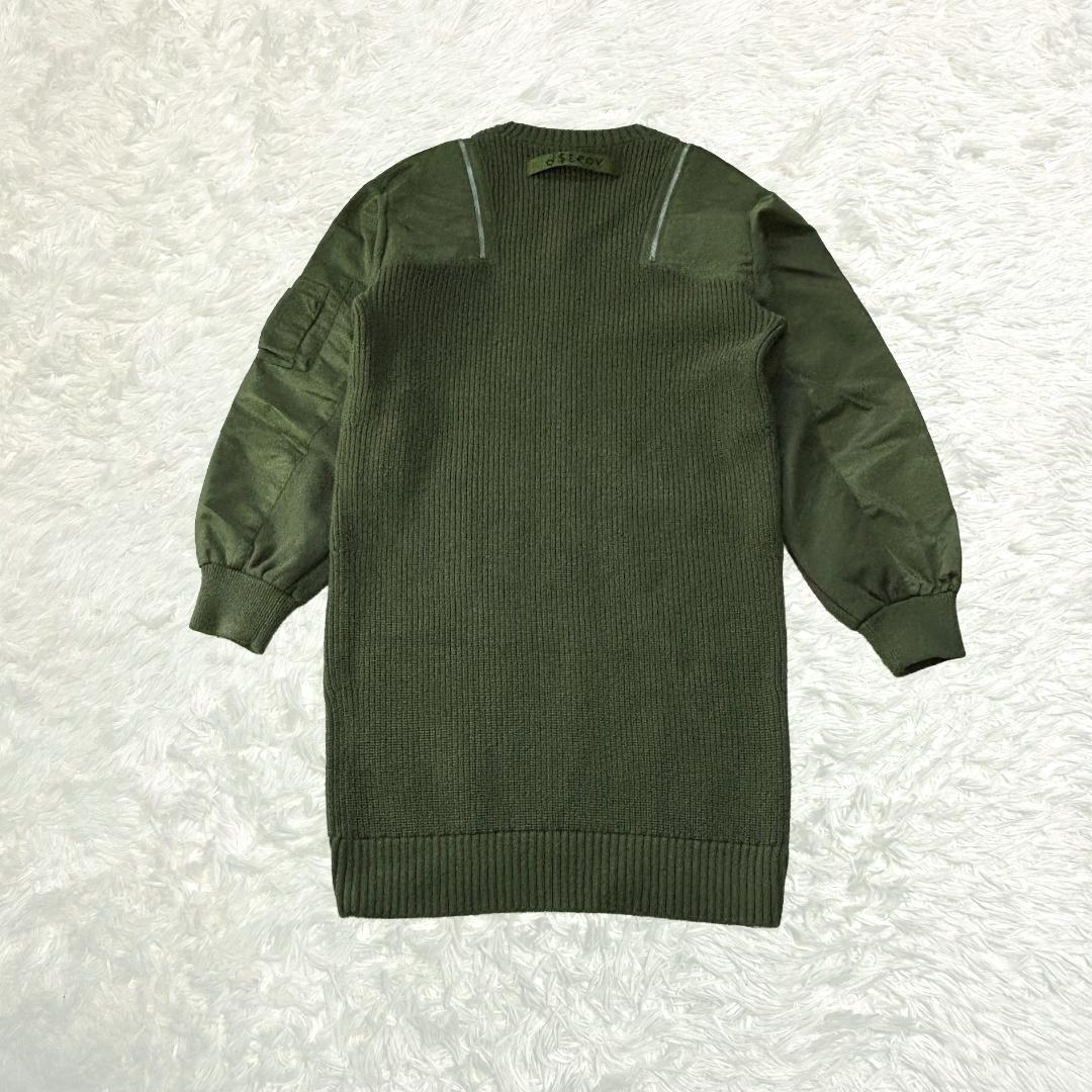 【極美品】DIESEL 2way 肩ジップ MA-1ドッキングニットワンピ