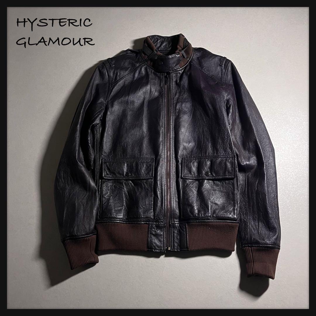 【ヒステリックグラマー】レザージャケット ライダース フライトジャケット L