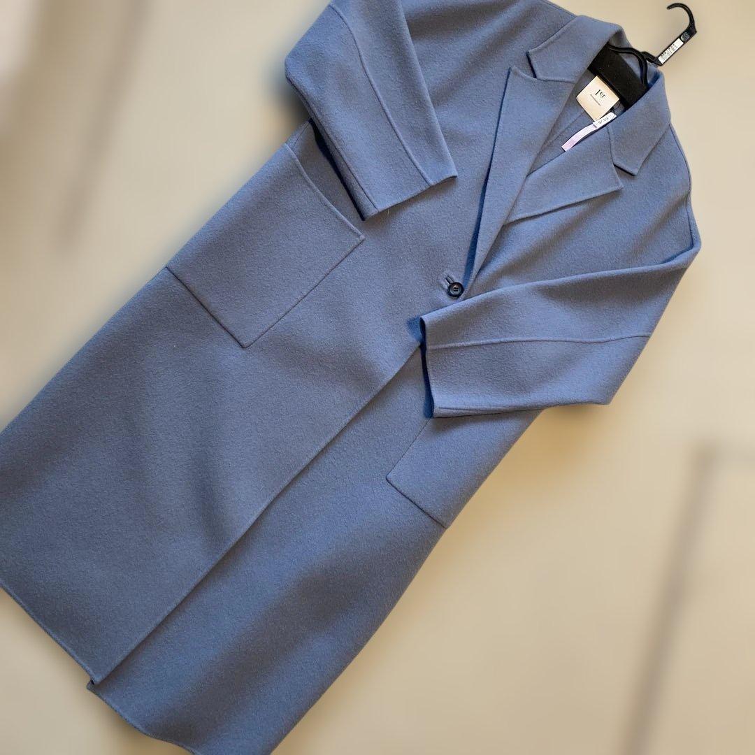 最終SALE ブルーグレー チェスターコート
