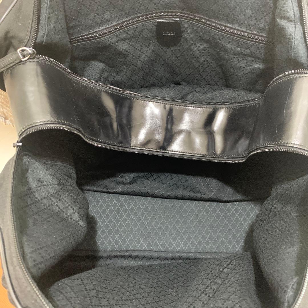 ◇ GUCCI グッチ ボストンバッグ トラベルバッグ キャンバス×レザー ◇