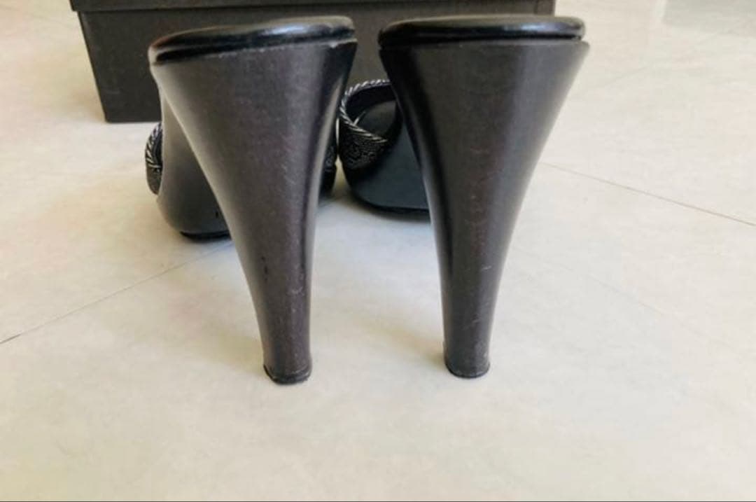 RT-183718 　GUCCI ヒール　ミュール ブラック