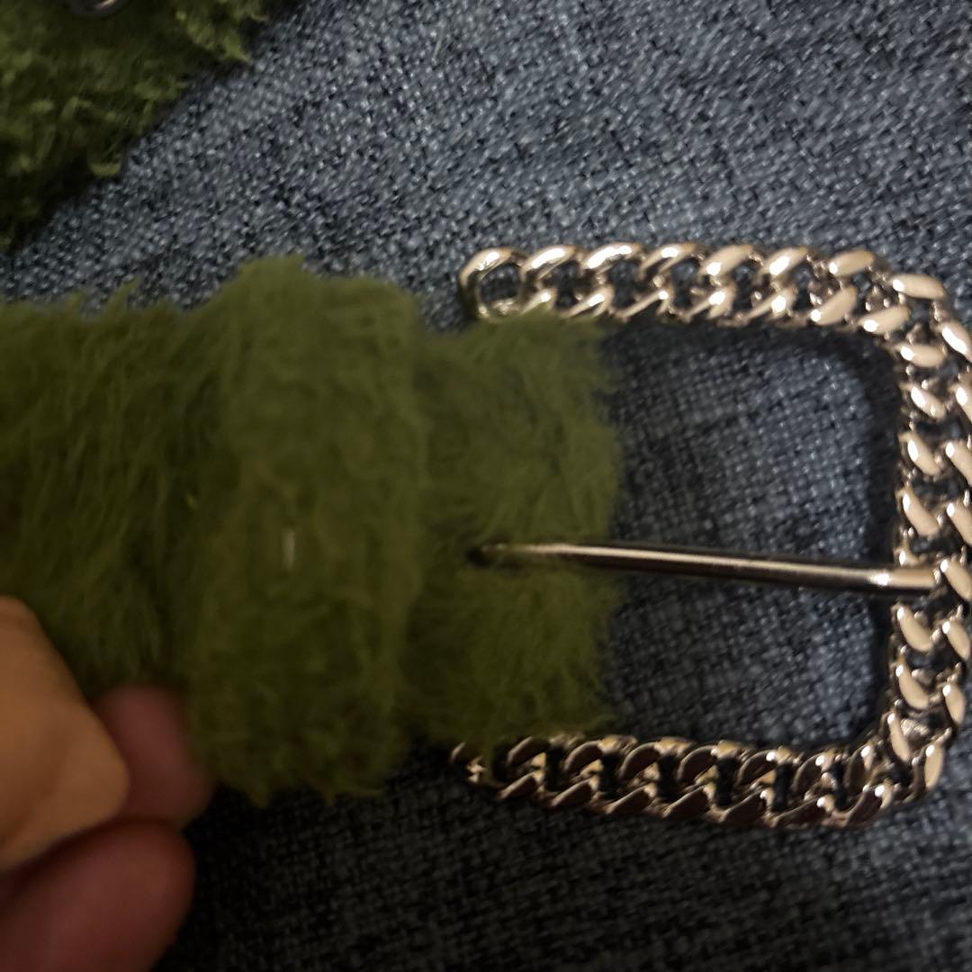 AFB fur belt ファーベルト グリーン