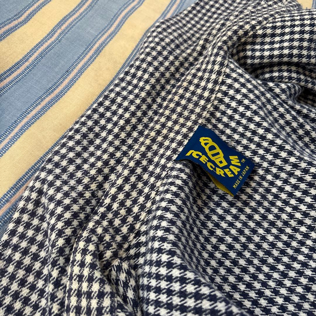 ICE CREAM チェック柄シャツ