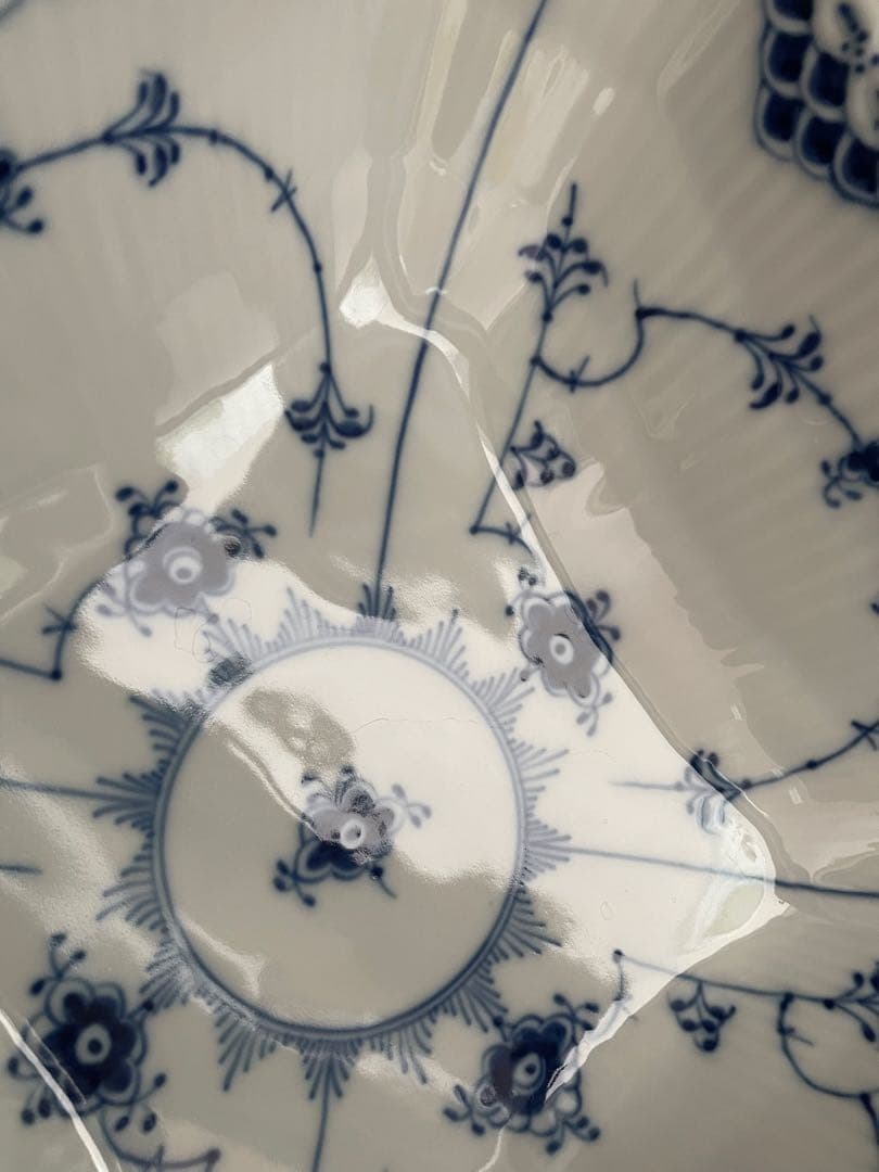 ロイヤルコペンハーゲン ブルーフルーテッド ハーフレース スクエア ボウル