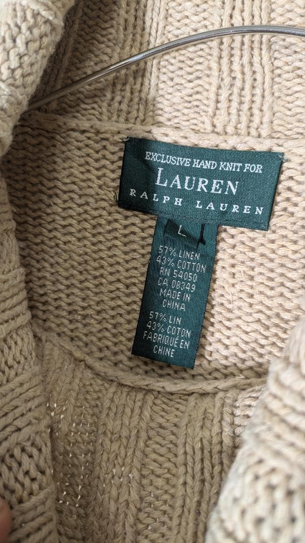 ラルフローレン タートルハンドニット
