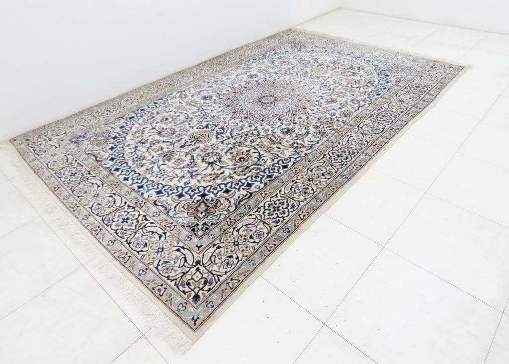 ■ペルシャ絨毯■ナイン産■ウール■3100×1960 mm■カーペット ラグ■