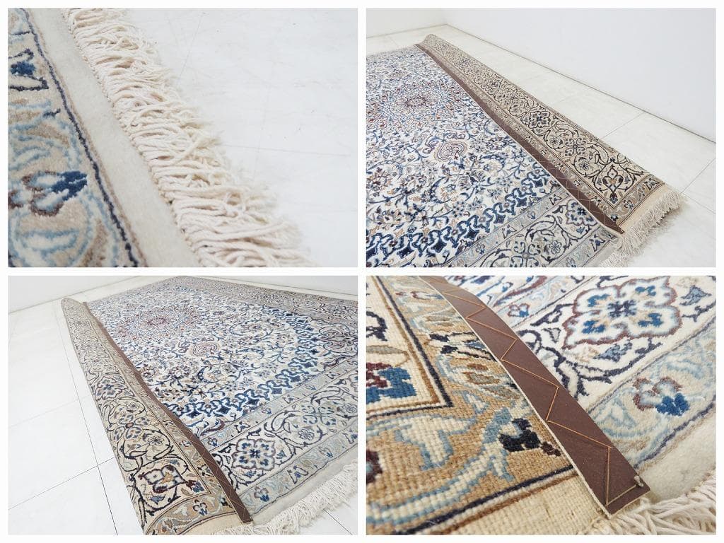 ■ペルシャ絨毯■ナイン産■ウール■3100×1960 mm■カーペット ラグ■