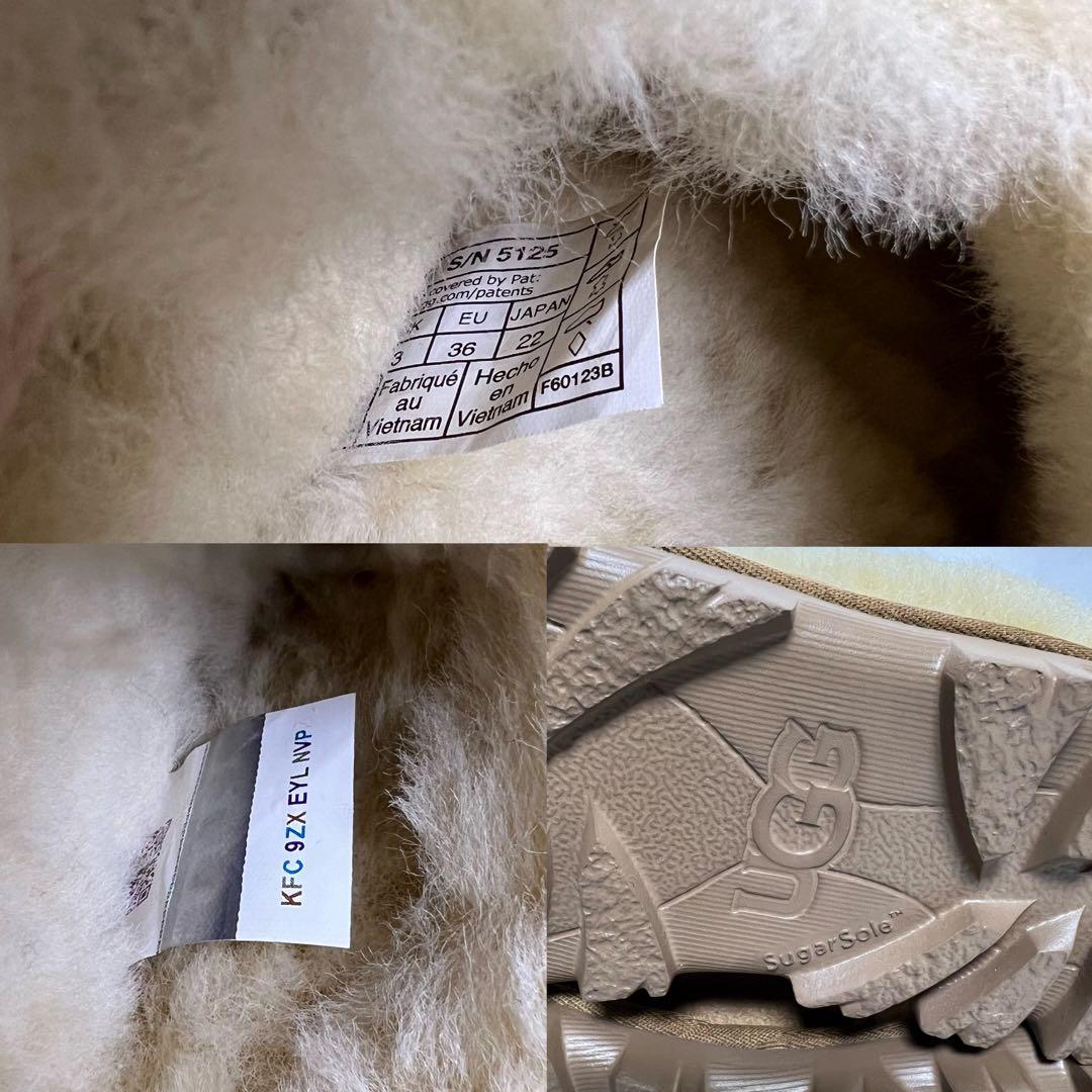 【UGG　コケット　ファー付き　スリッポン　Coquette　22ｃｍ】