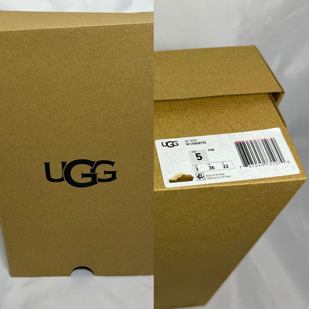 【UGG　コケット　ファー付き　スリッポン　Coquette　22ｃｍ】