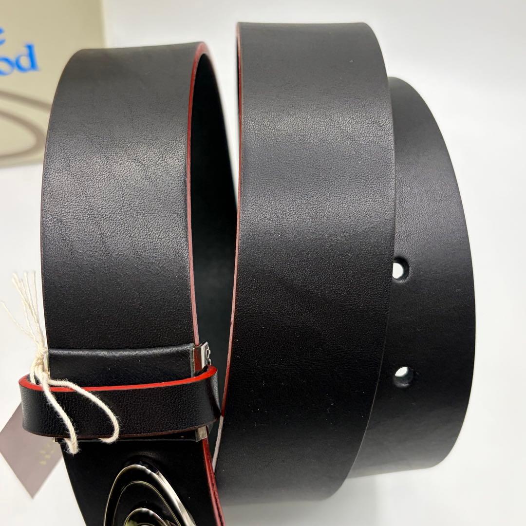 【未使用】Vivienne Westwood☆レザー ベルト 黒/赤