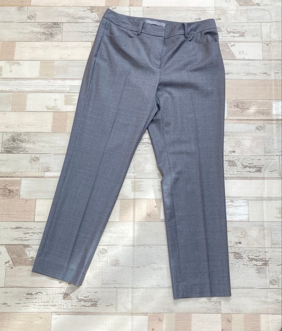 【美品】theory luxe ノーカラーパンツスーツ上下大きいサイズ40〜42