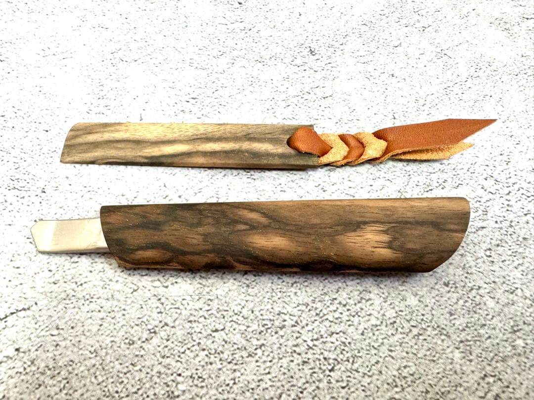 工房楔 黒柿孔雀杢 OLFA カッターナイフ とオープナー 新品