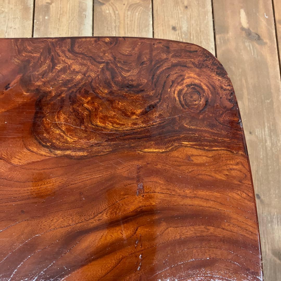 昭和レトロ 木製 一枚板 折りたたみ式 座卓 ちゃぶ台 ミニテーブル ミニ台