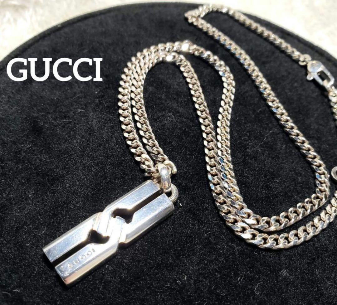 グッチ GUCCI シルバーネックレス ノットインフィニティ　喜平チェーン 美品