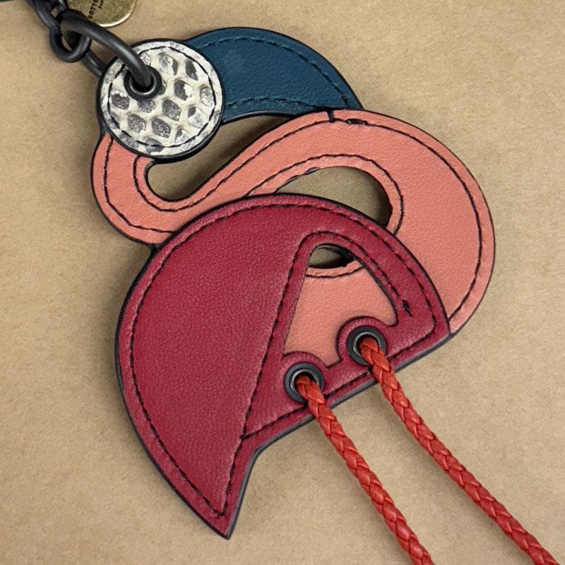 未使用　BOTTEGA VENETA　フラミンゴ　バッグチャーム　キーリング