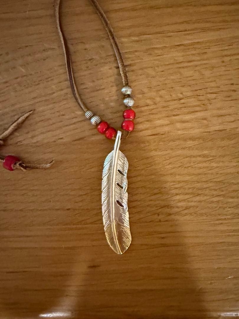 先金フェザー　ネックレス