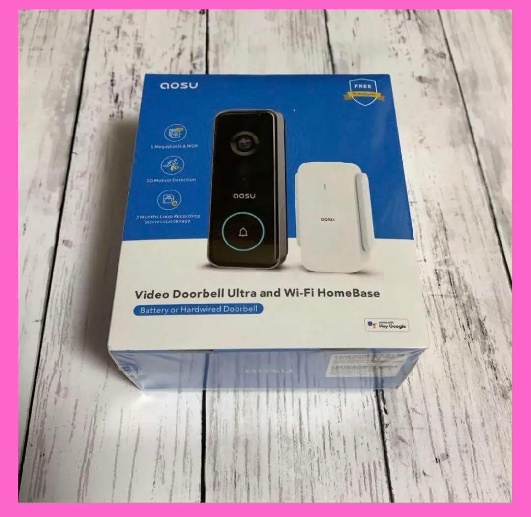 ビデオ 玄関チャイム付き 工事不要 インターホン 180°超広角　カメラ　防犯