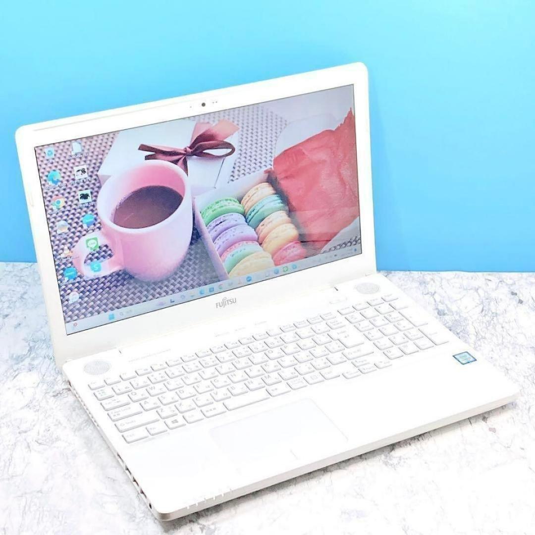 高性能✨大容量保存✨Windows11✨在宅ワーク✨富士通ホワイトノートパソコン