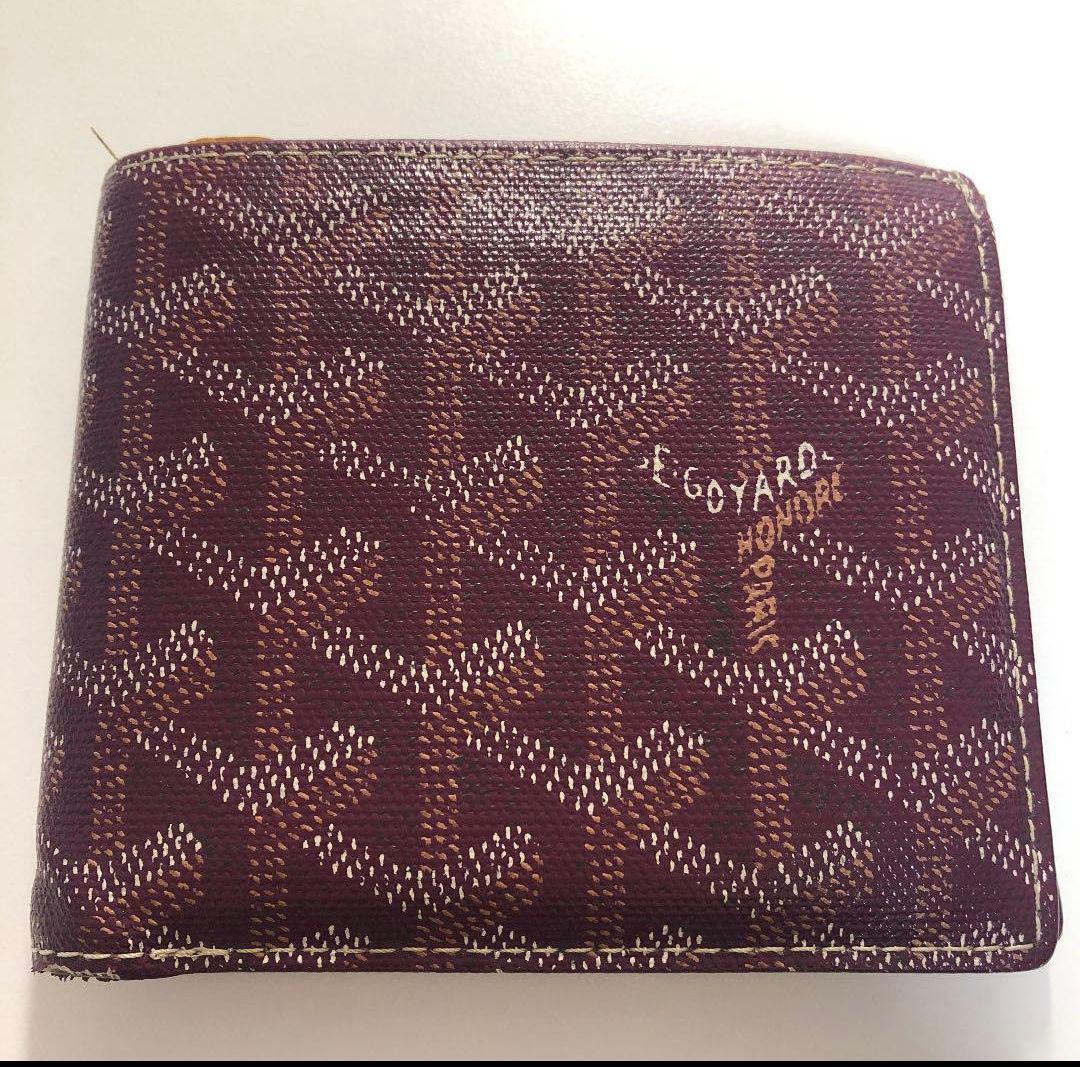 GOYARD ゴヤール　二つ折り財布　バーガンディ　 国内正規品
