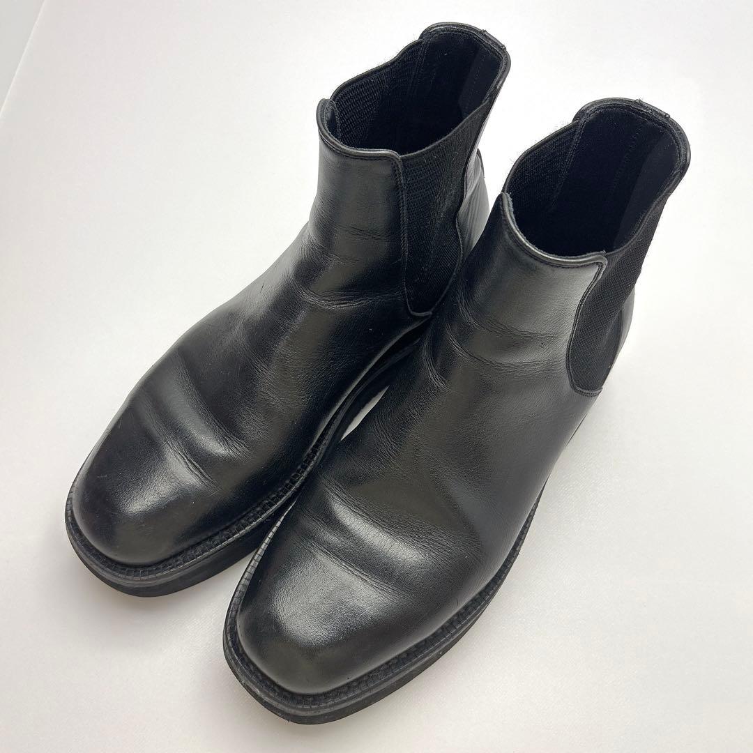 オーラリー　レザースクエアブーツ　サイドゴアブーツ　２３ｃｍ　ブラック