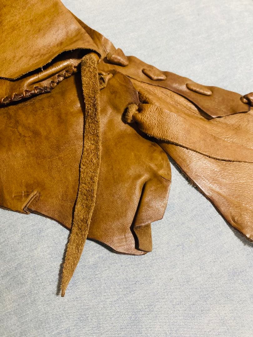 本革 レザー ブラウン ウエストポーチ ヒップバッグ ボヘミアン ギャル 海外